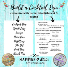 Master-Build a Cocktail Sign